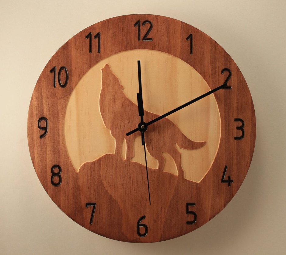 Деревянные часы Wooden Clock