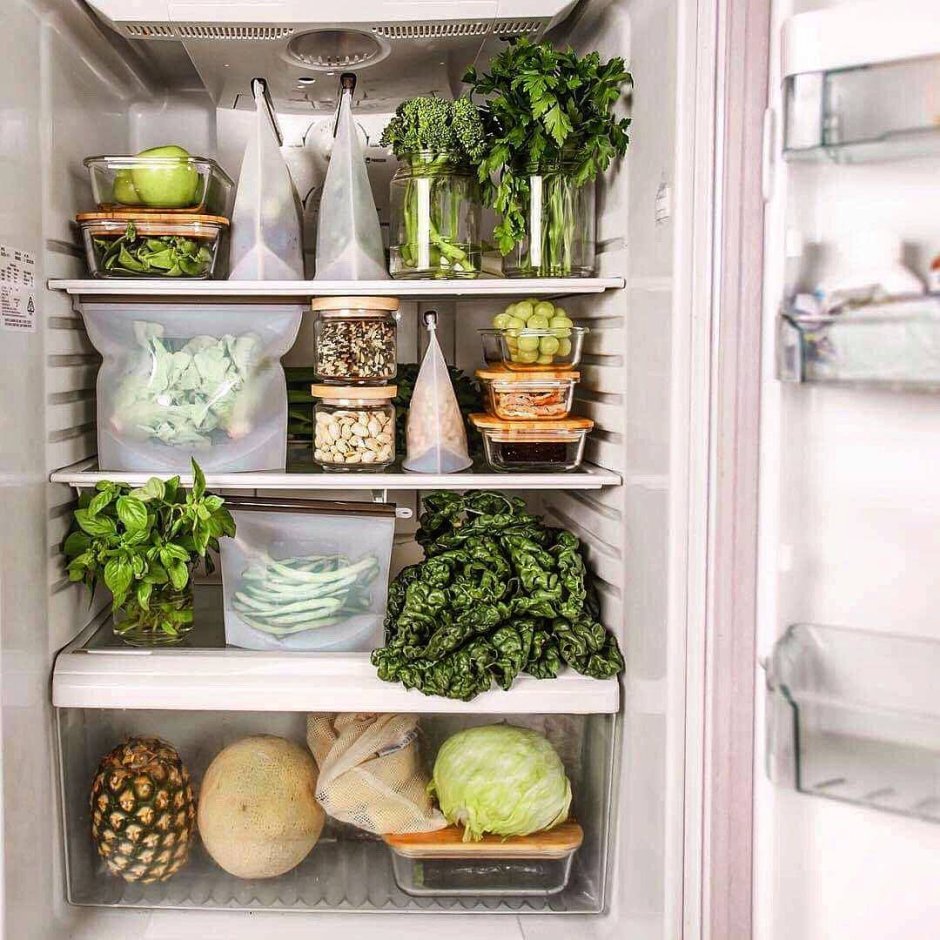 Организация хранения зелени в холодильнике
