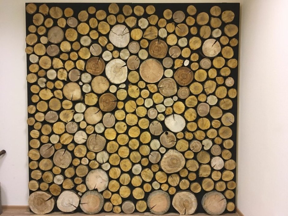 Мозаика из срезов дерева
