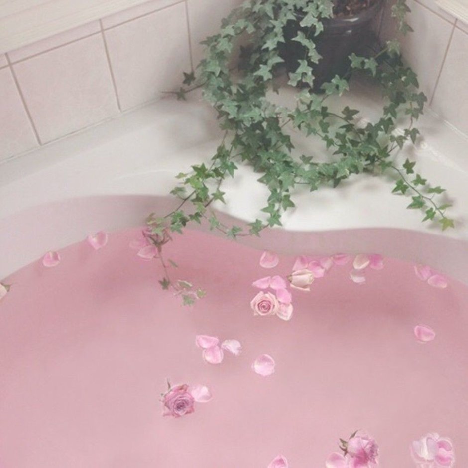 Цветы в ванной Эстетика