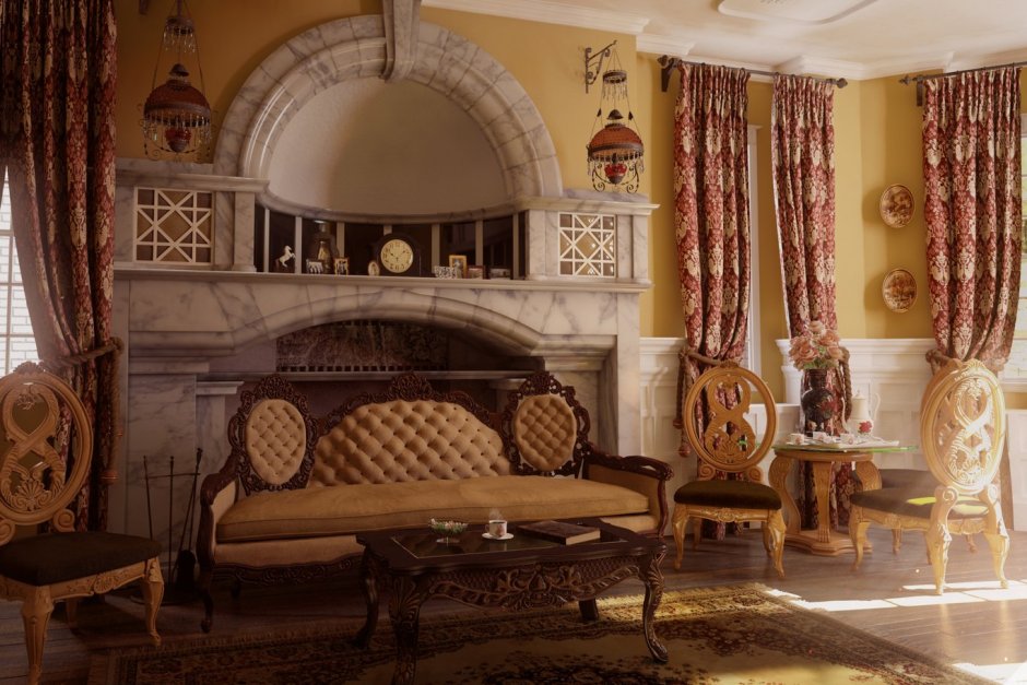 Викторианский стиль 19 века мебель