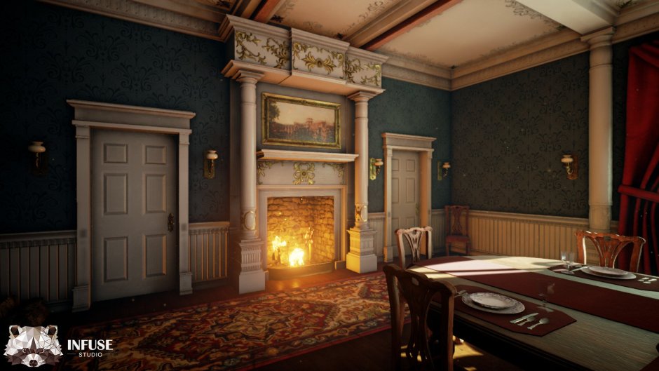 Комната в поместье Викторианский стиль