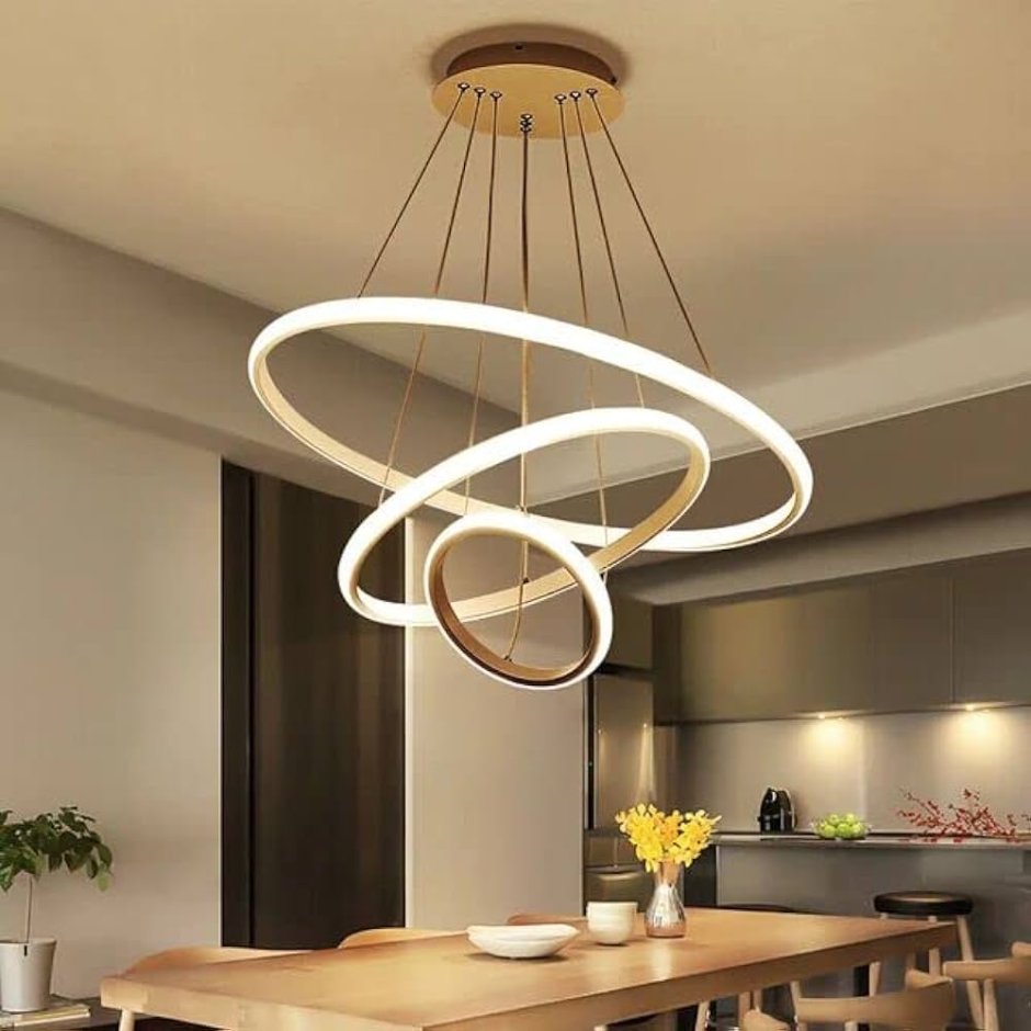Люстра led 2-Ring Chandelier Золотая