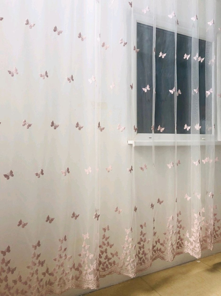 Тюль сшитая бабочкой