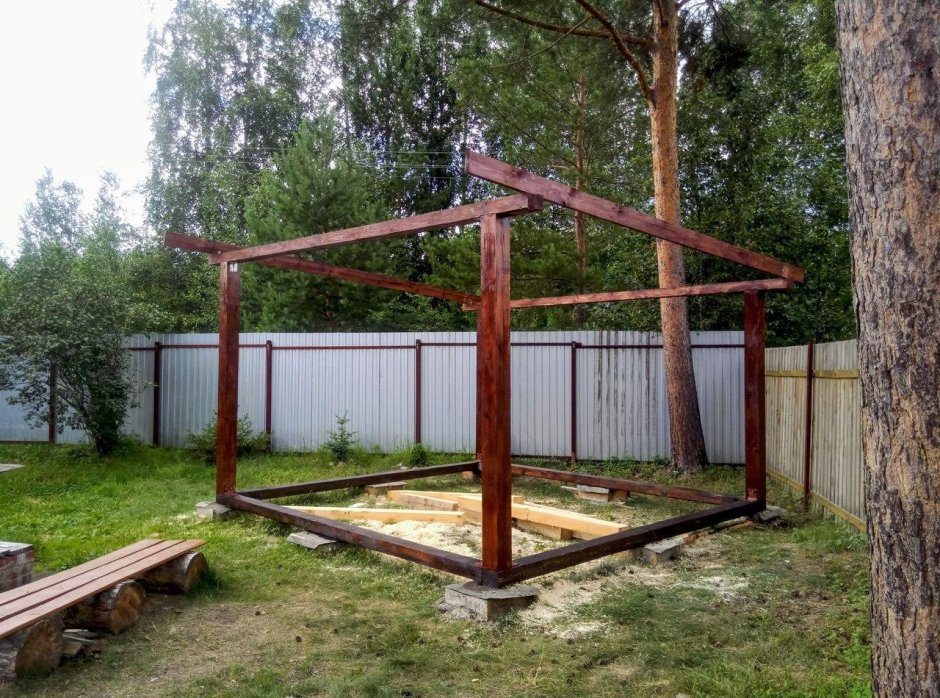 Беседка на земельном участке