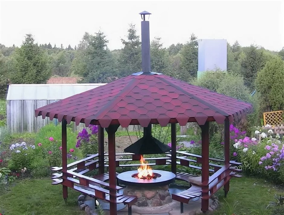 Беседка с очагом