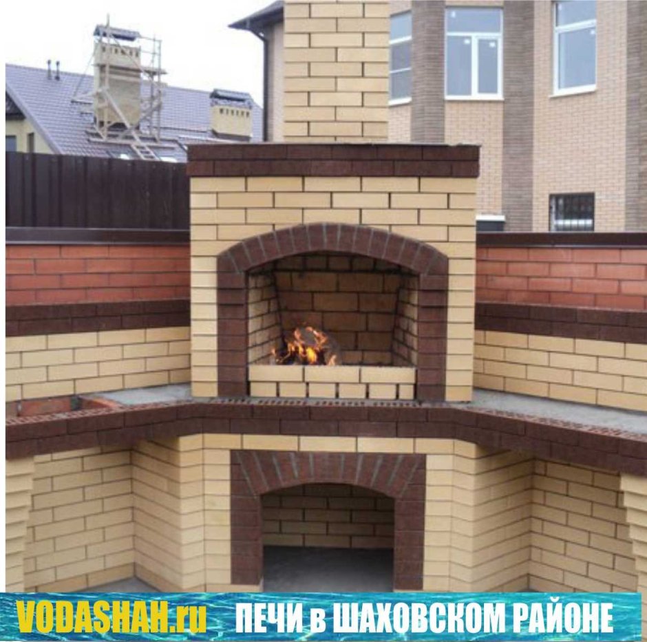 Угловые барбекю из кирпича