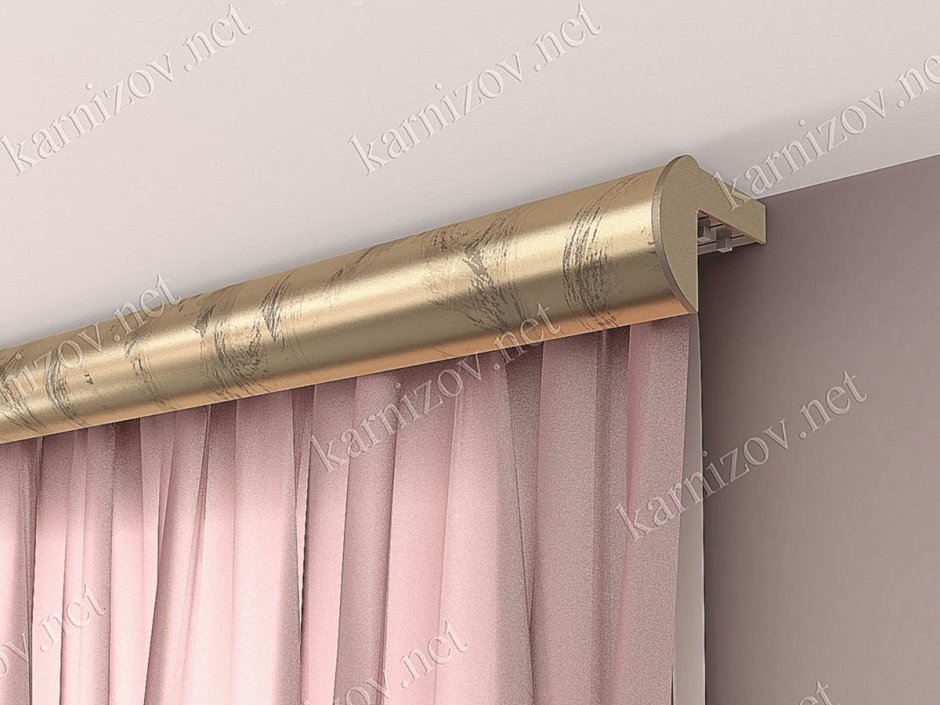 Настенные карнизы для штор под натяжные