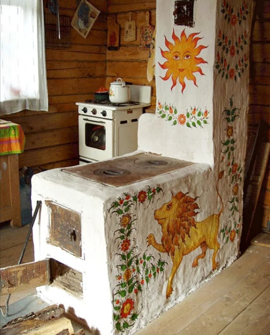 Печь в деревенском доме