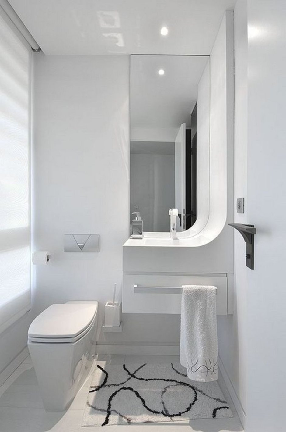 Маленькие Ванные комнаты в белом стиле