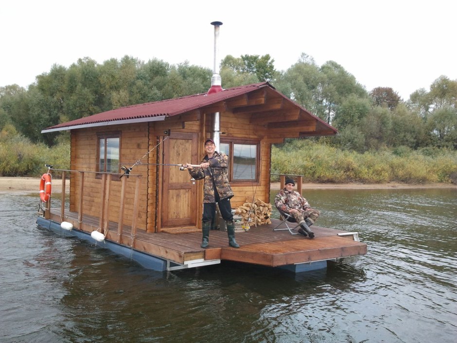 Плавучая баня Икшинское водохранилище