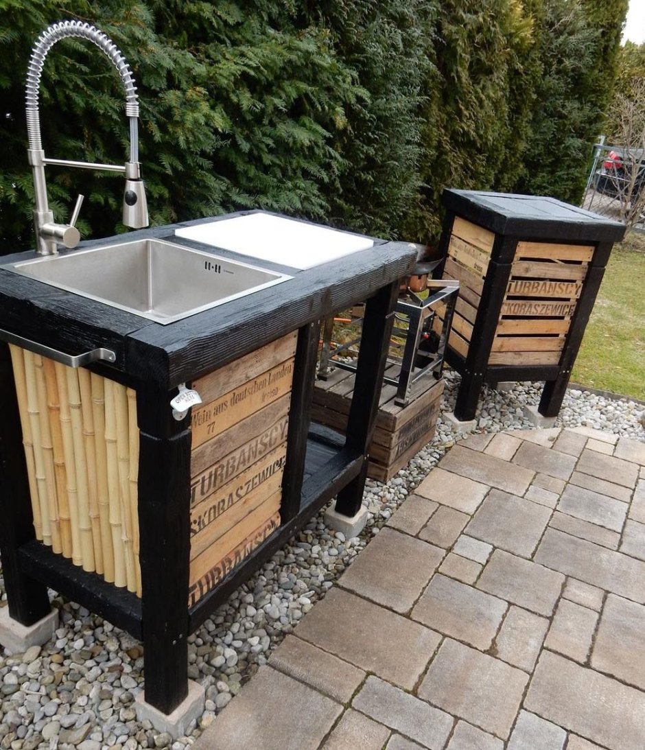 Стол уличный gratar Patio p-02 с мойкой