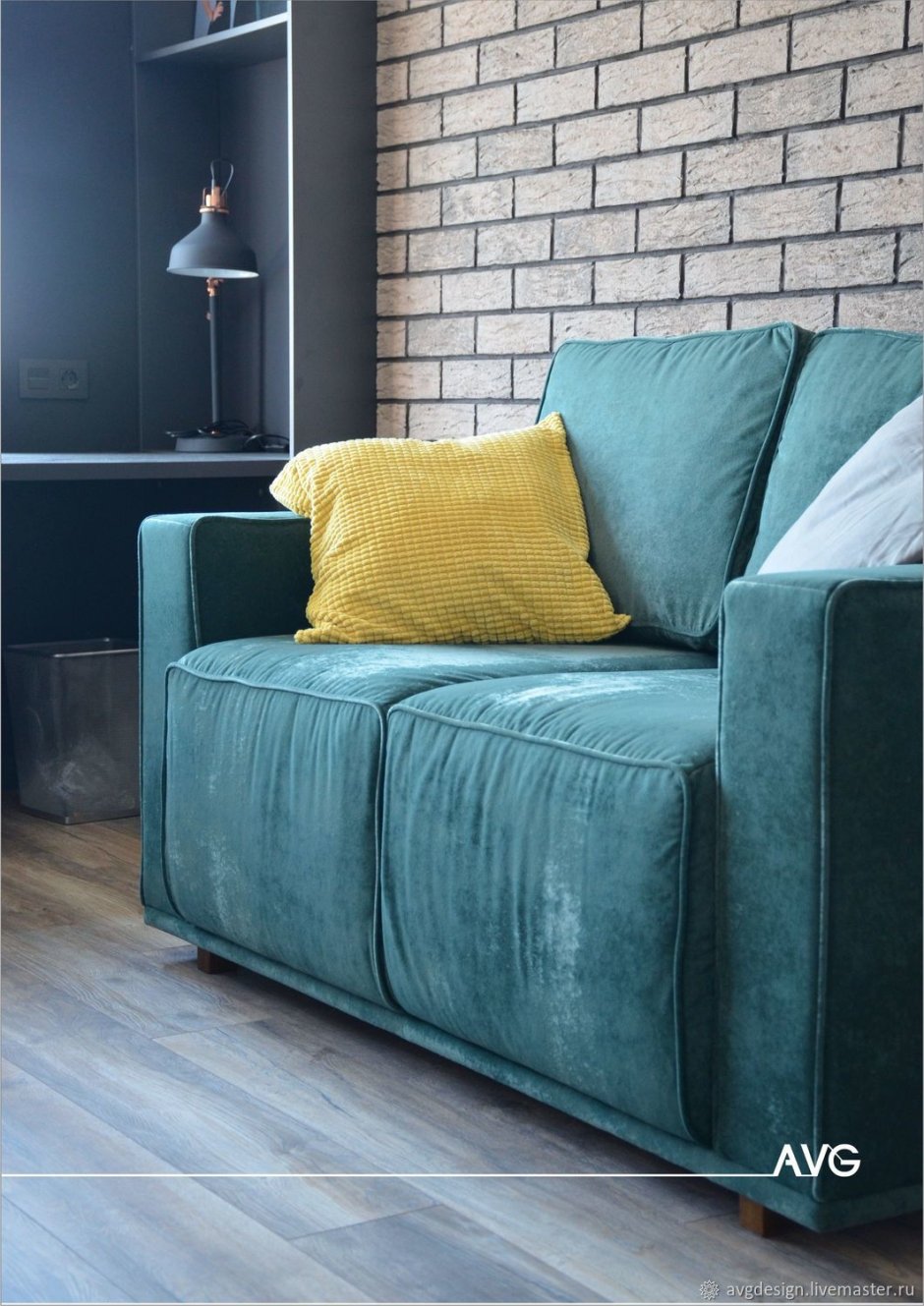 Диван лофт Velvet Emerald