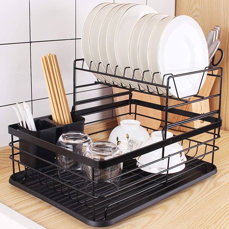 Сушилка для посуды 2-layer dish Drainer