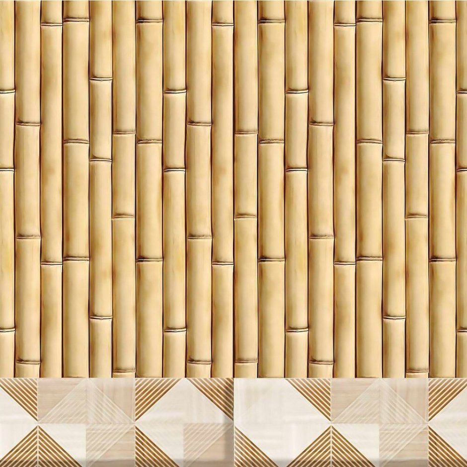 Стеновая панель ПВХ Кронапласт unique бамбук фигурная