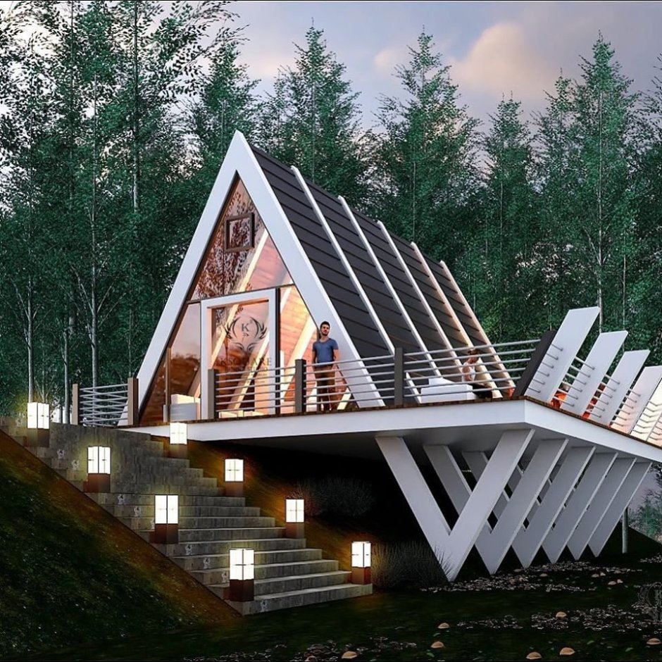 Дом a-frame (дом шалаш)