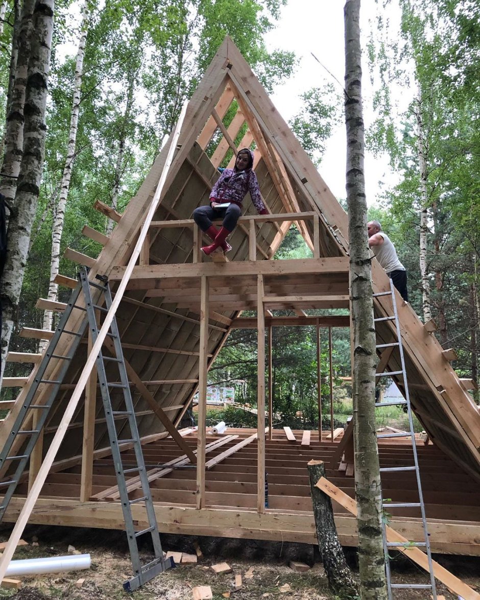 А-образный дом. A-frame. Дом шалаш.