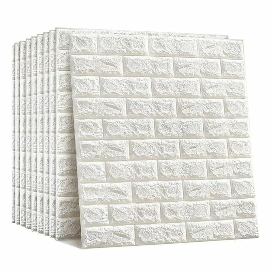3d cамоклеющиеся панели "кирпич Оникс" (Brick Beige-White)