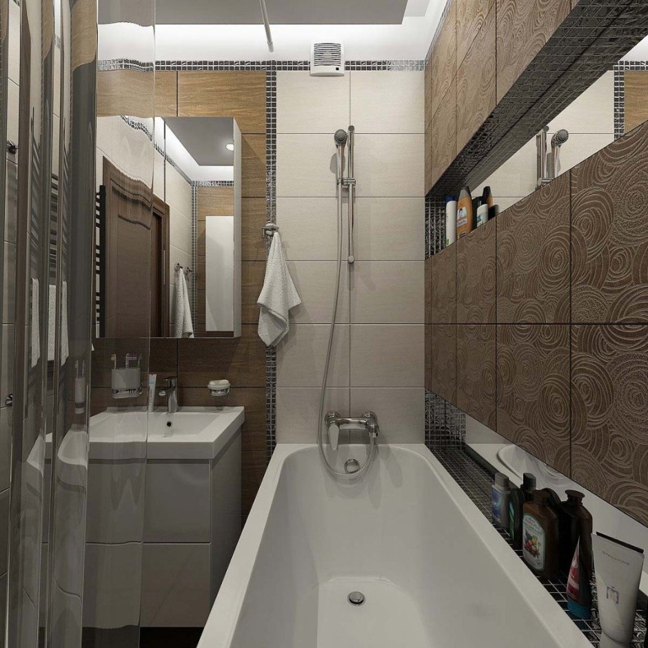 Дизайн стандартной ванной в панельном доме