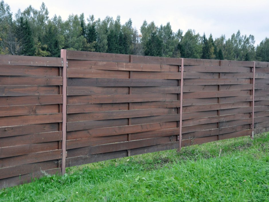 Забор Австрийская плетенка из дерева
