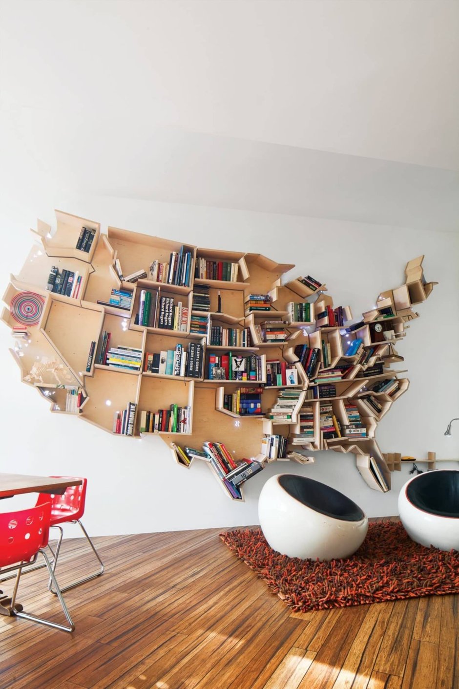 Оригинальные книжные полки