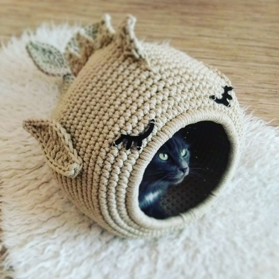 Домик для кошки крючком
