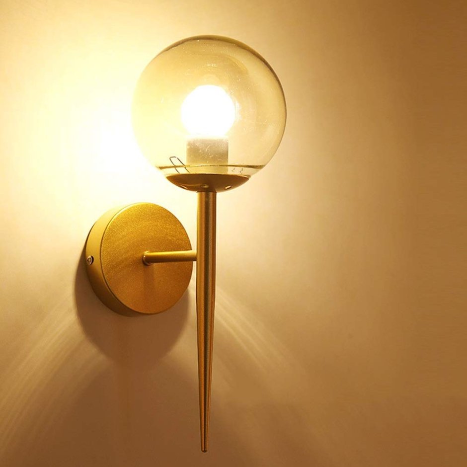 Бра Glass Horn Light Gold
