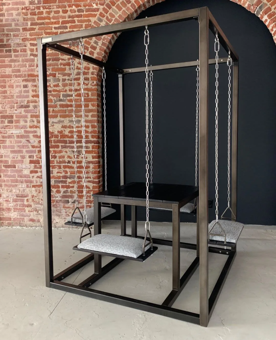 Садовые качели в стиле лофт