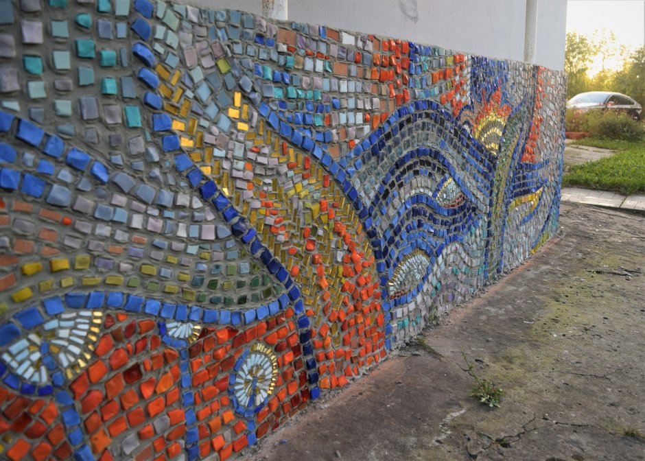 Михаил Поляков мозаика в Дубне