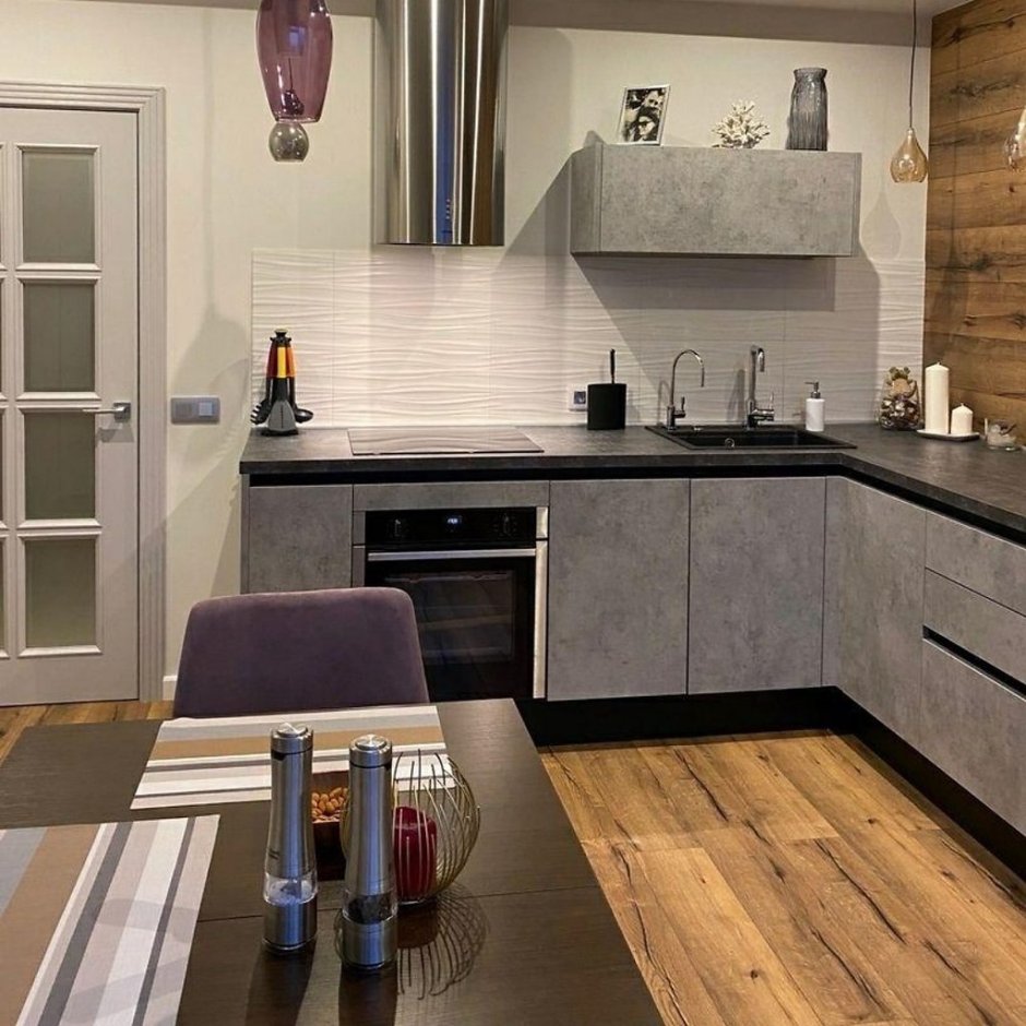 Кухонный гарнитур безтверхних шкафов