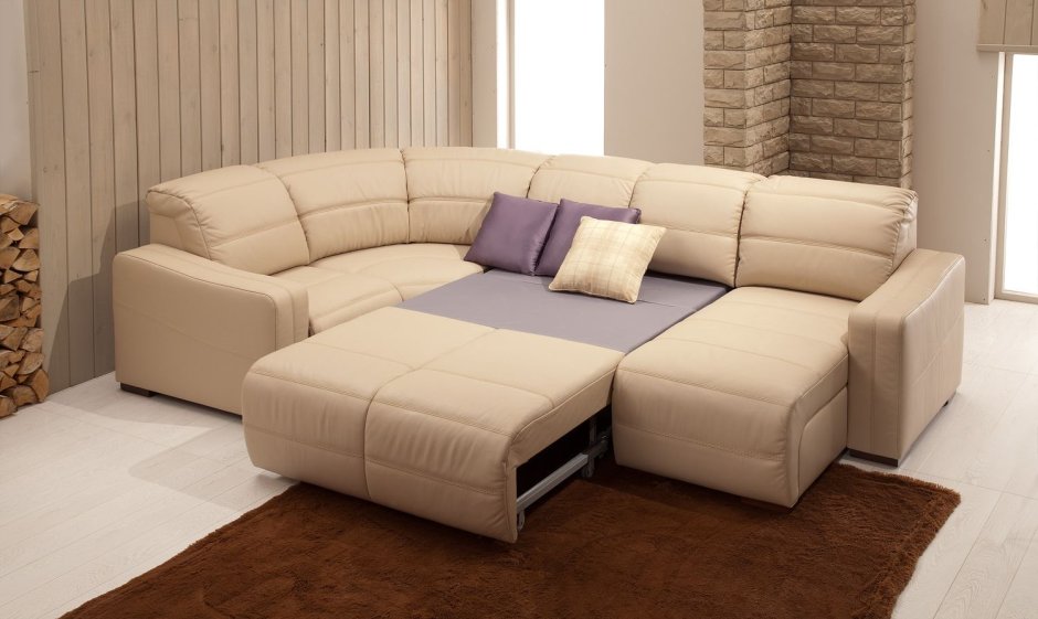 Мягкий диван для гостиной со спальным местом