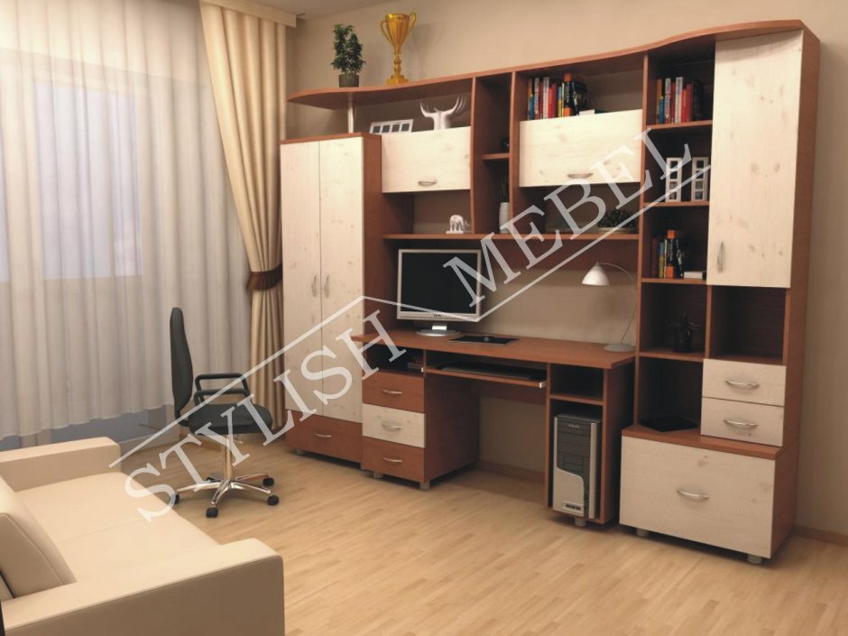Мини стенка с компьютерным столом
