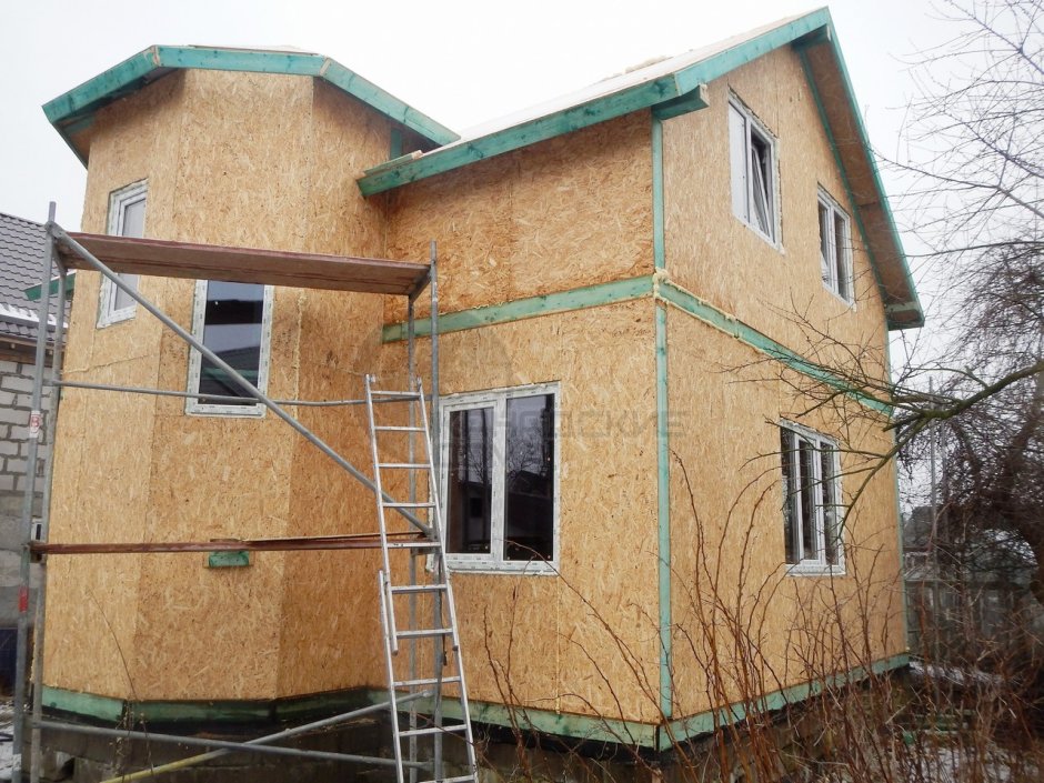 Штукатурка дома из СИП панелей