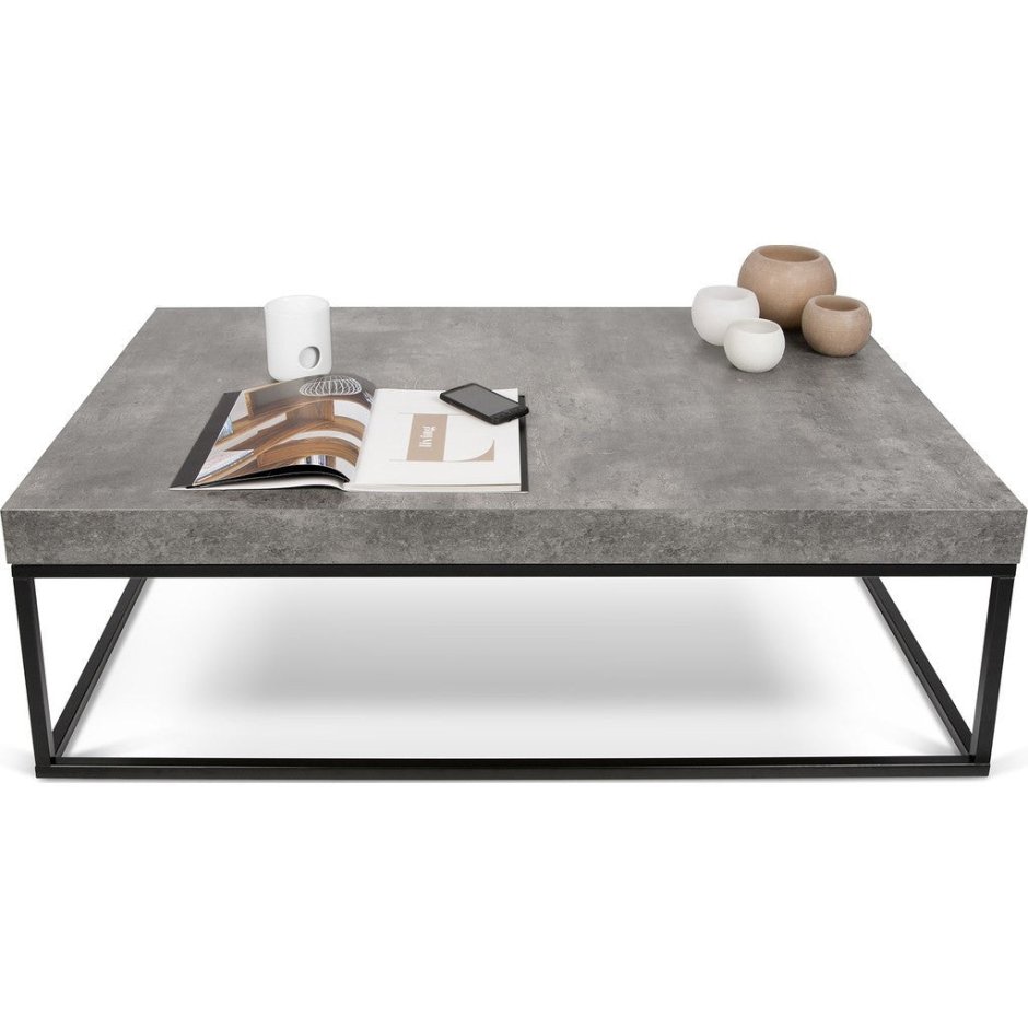 Журнальный столик Bolero бетон / черный