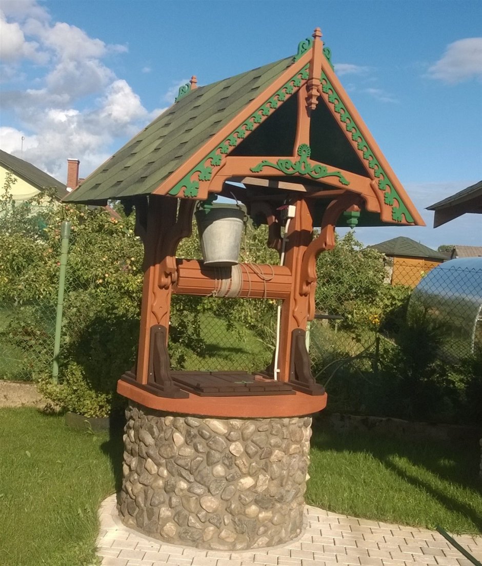 Отделка колодца из бетонных колец