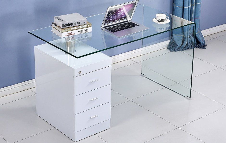 Письменный стол Evita прозрачный / белый
