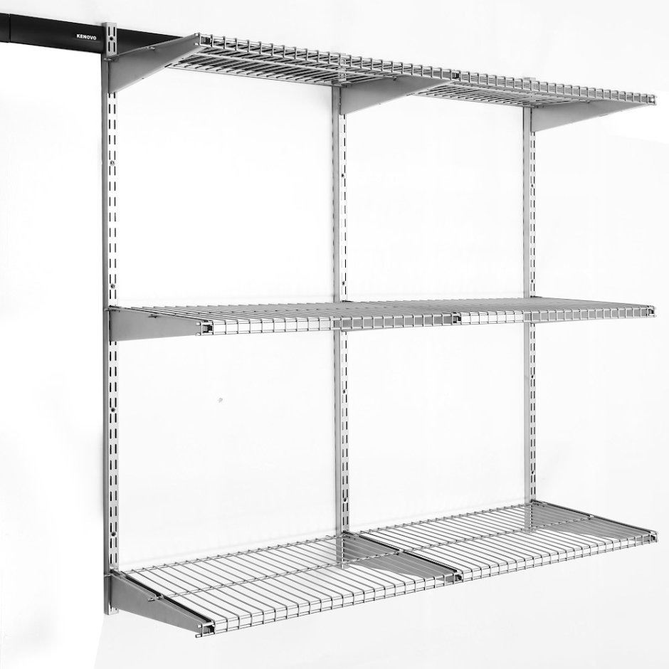 Стеллаж складской навесные полки металлические 2x30s