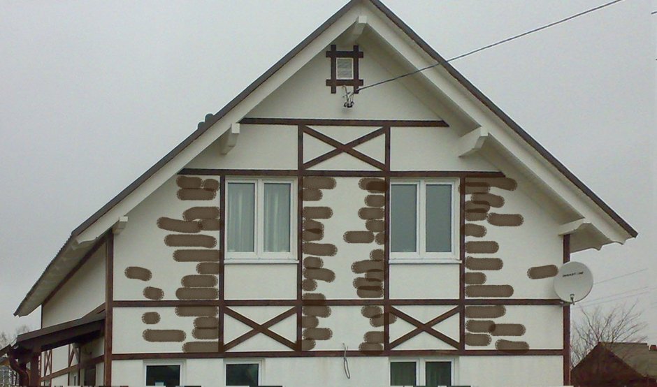 Отделка фасада плоским шифером