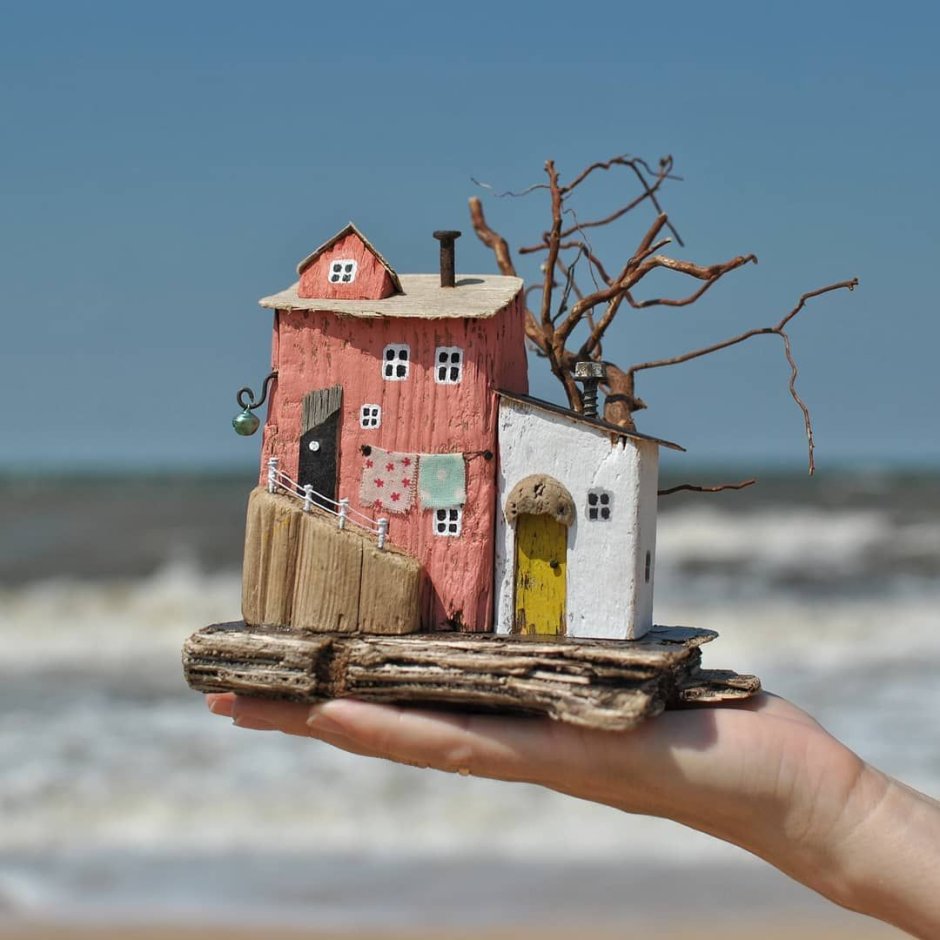 Поделка пляжный домик