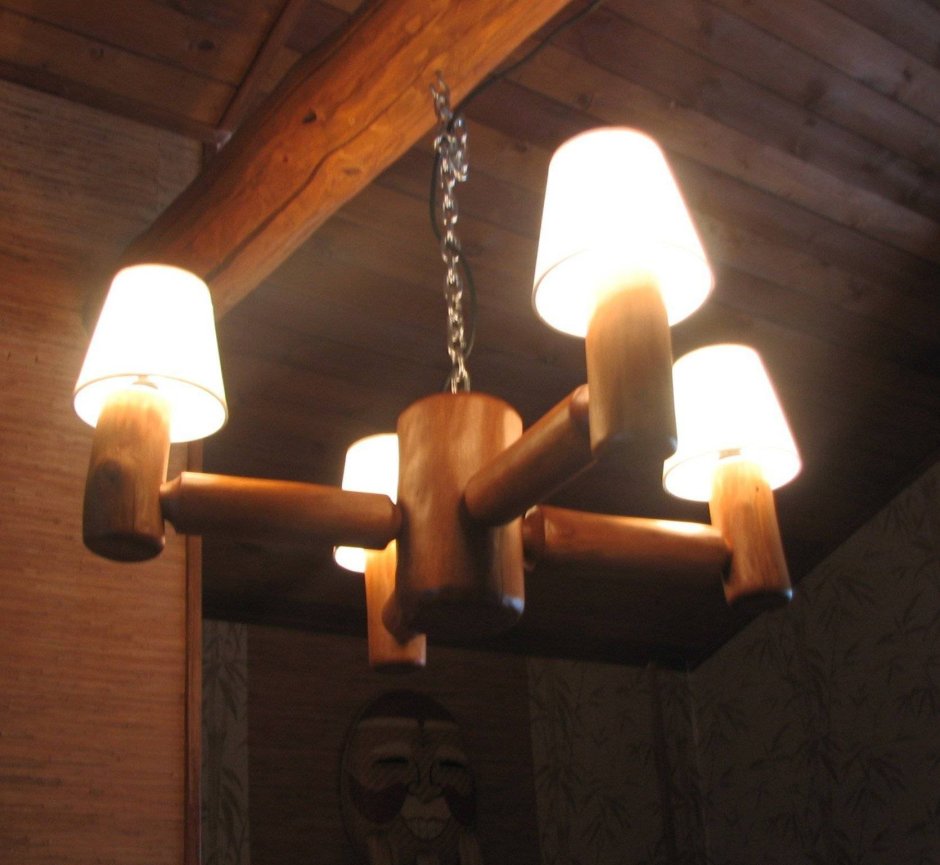 Светильники в деревянный бревенчатый дом