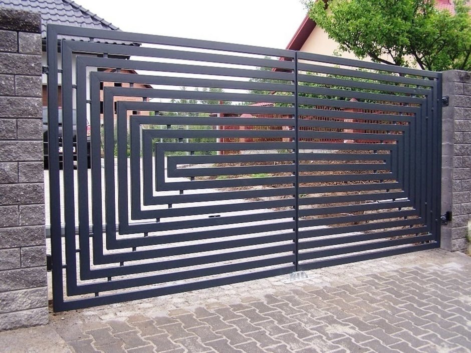 Забор в стиле лофт металлический