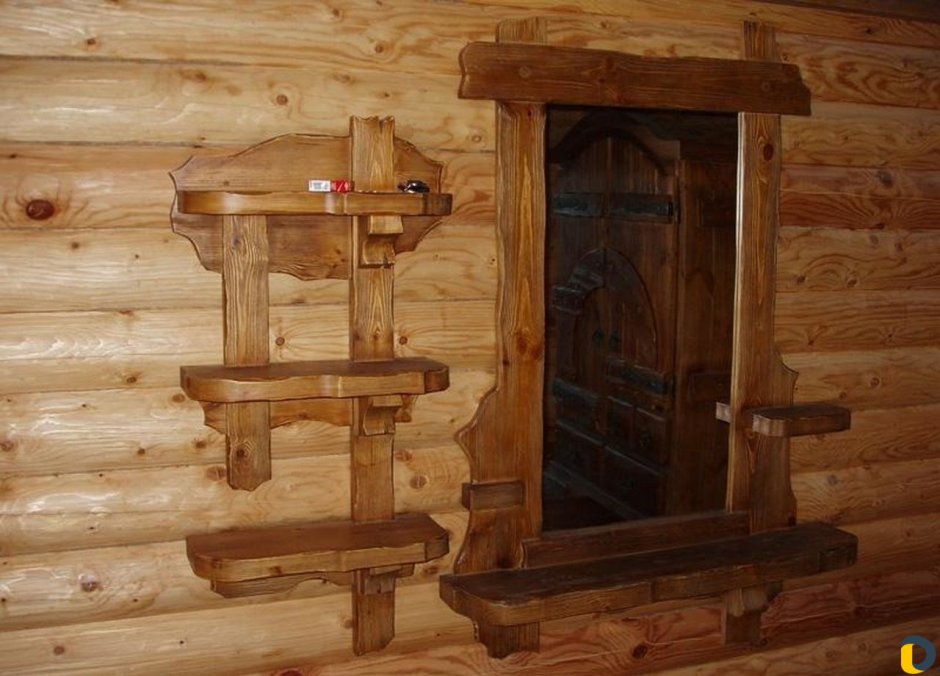 Полки для бани из дерева