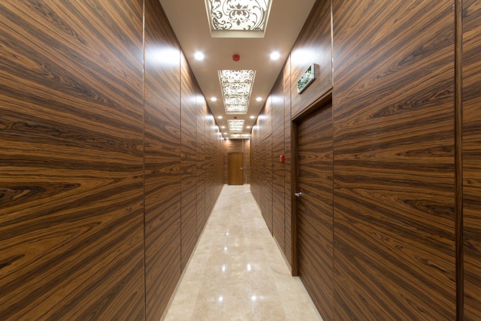 Шпонированные панели Topperfo Micro Ulme Stone Edition Acoustic Wood Panel