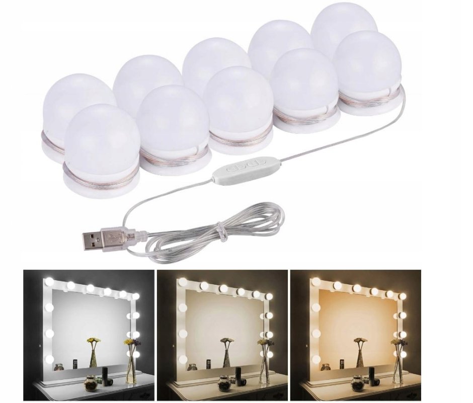 5v белый зеркальный светильник Hollywood led Mirror Light Kit