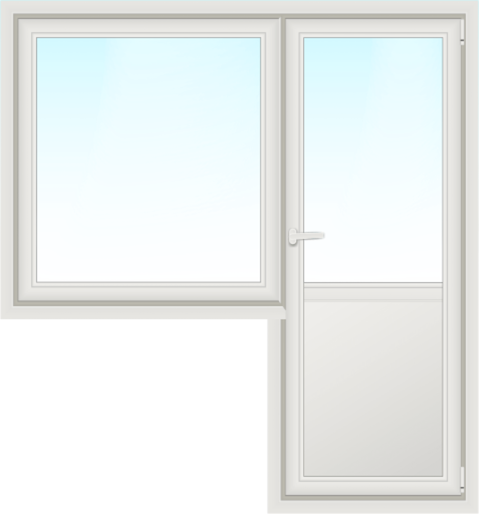 Дверь балконная ПВХ 68x210 см