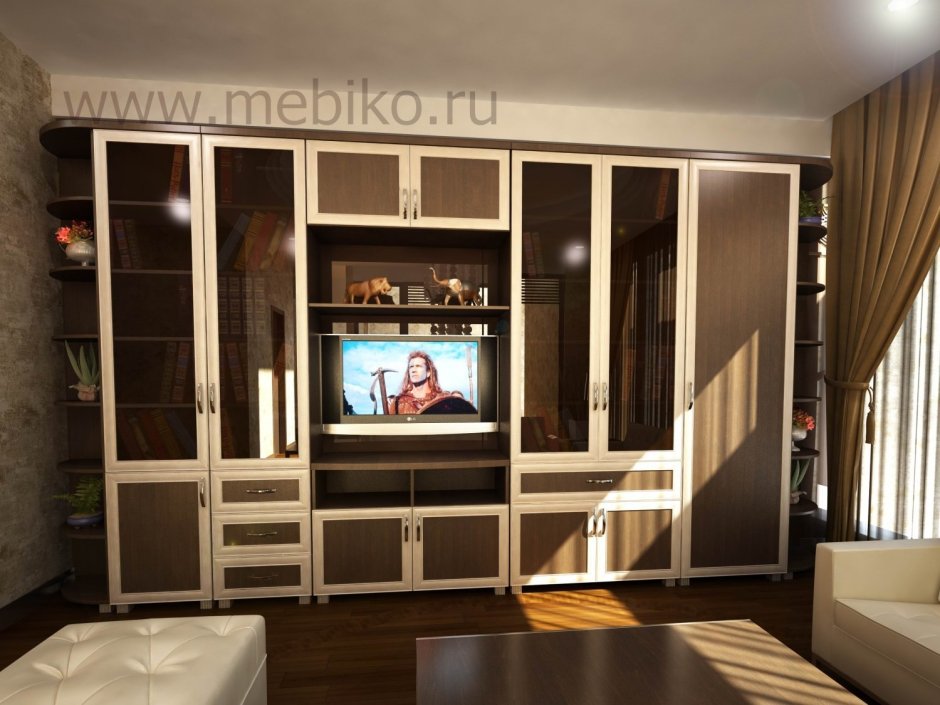 Шкаф с телевизором в гостиную