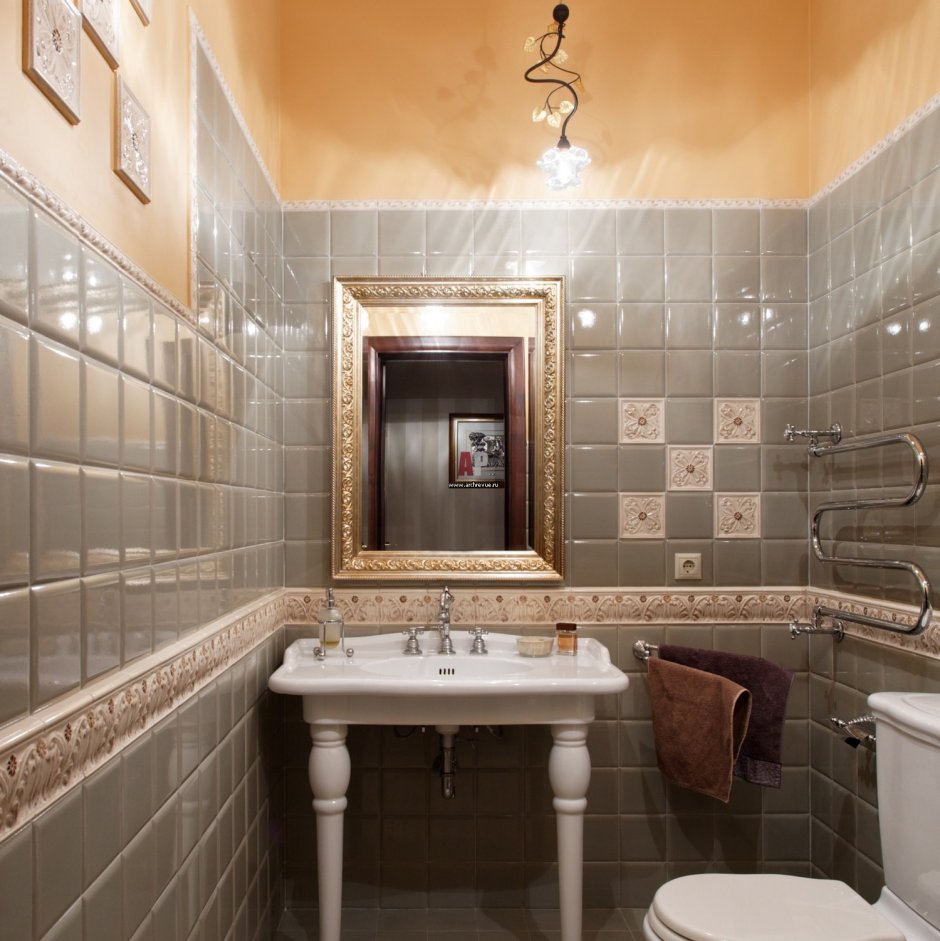 Плитка в классическом стиле для ванной комнаты