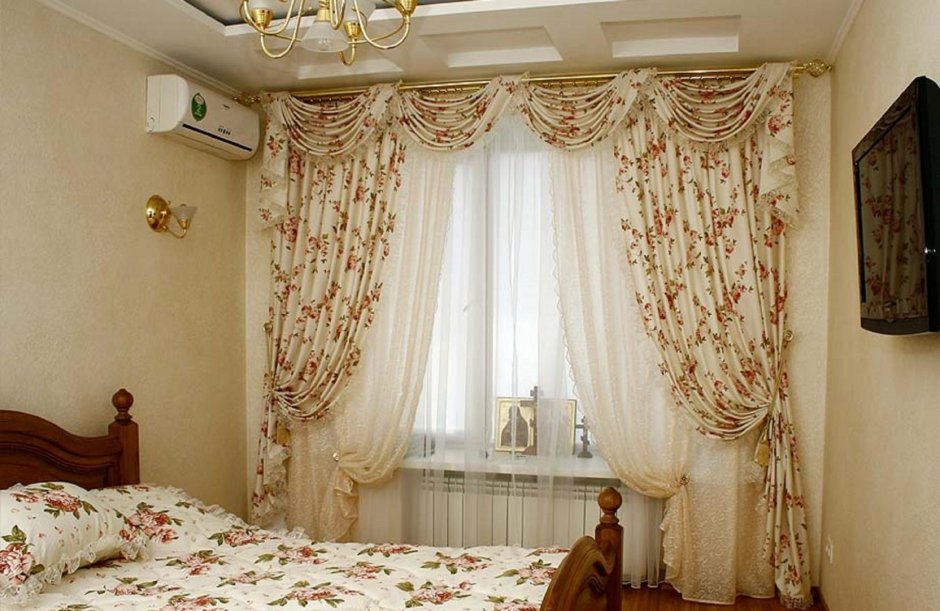 Шторы в стиле Прованс для спальни
