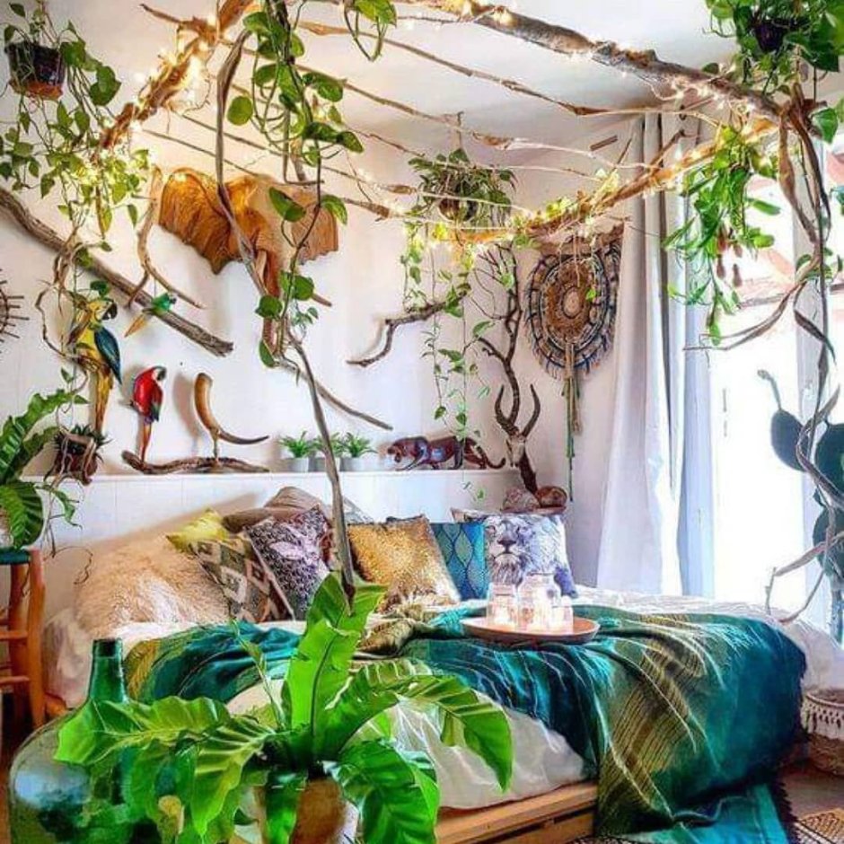 Комната в стиле джунгли