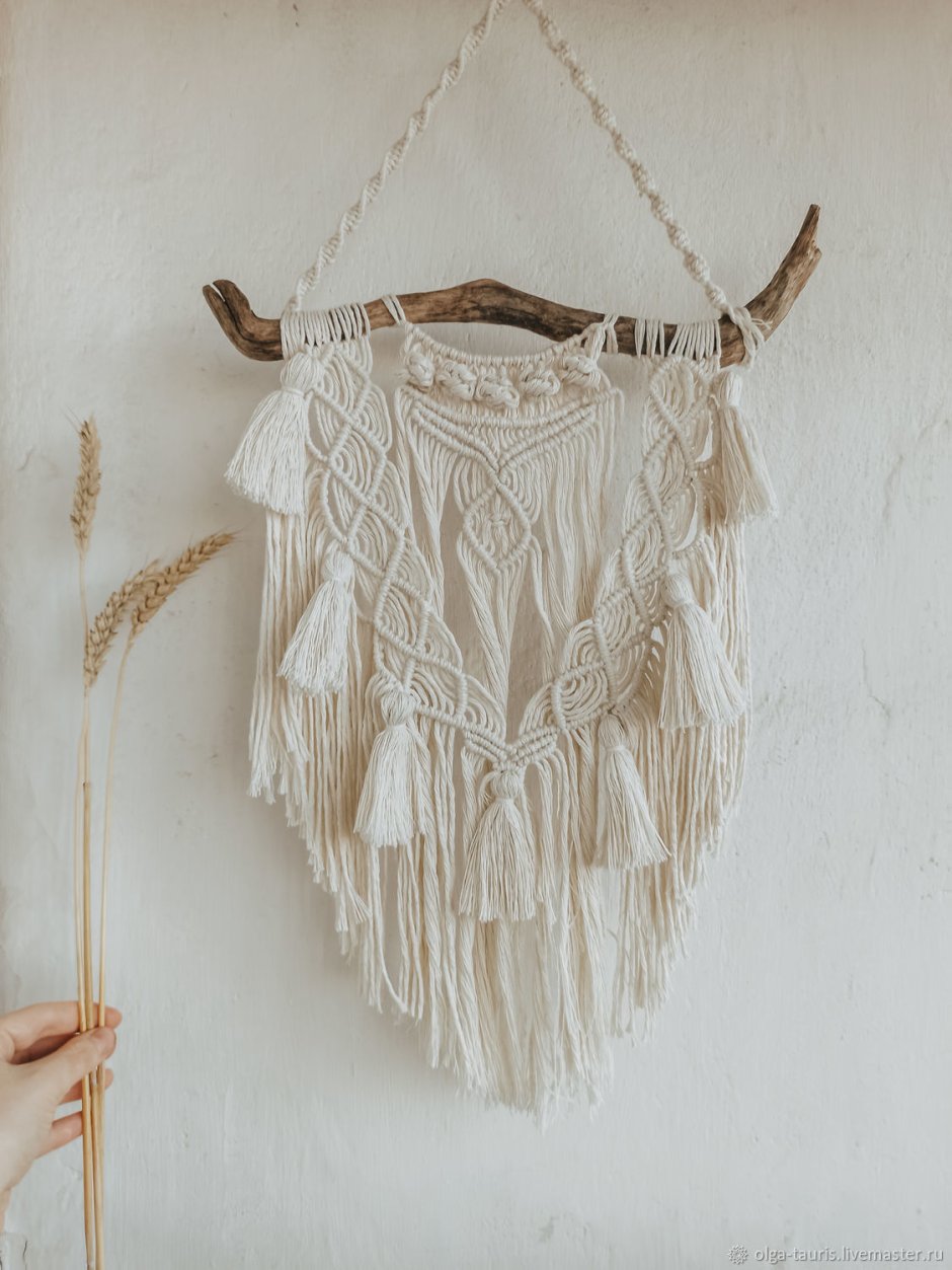 Макраме на голове в стиле бохо